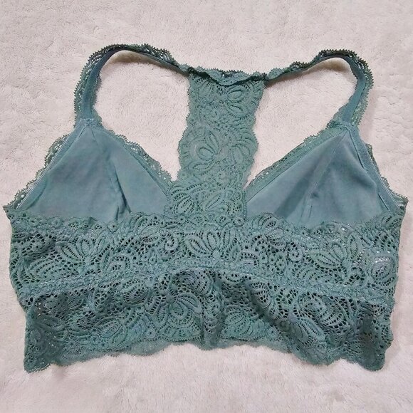 Auden ✦ Lace Bralette XS ✦ Sage Green Racerback Soft Stretch Comfortable Fit - Picture 13 of 15